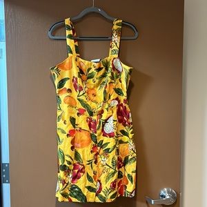 FARM Rio Yellow Floral Mini Dress